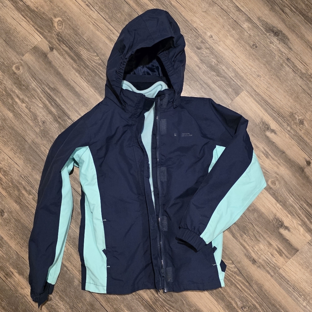 Kids Navy and Aqua 3-in-1 Coat